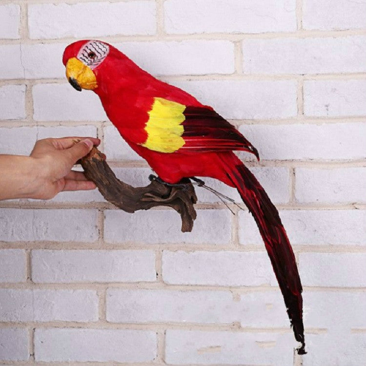 45CM Simulation Parrot Simulation Bird Macaw Foam Feather Parrot Sen Gardening Decoration