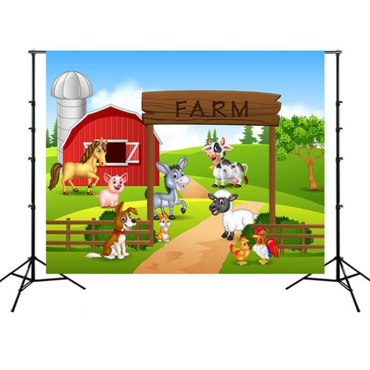 2.1m x 1.5m Animal Farm Children Birthday Theme Photography Background Cloth