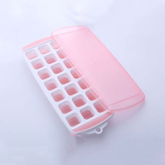 Summer 21 Grid Cool Home-made Ice Cube Ice Box Mould with Lid - Reluova