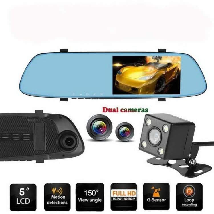 Anytek T22 Car Camera 5 inch IPS Touch-Screen Dual Lens FHD 1080P Car DVR Camera ÎҵÄÉ̵ê