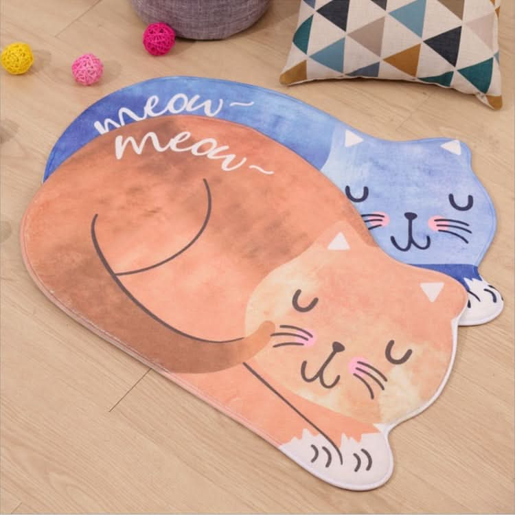 Cartoon Sleeping Cat Bath Mat Bathroom Carpets Toilet Anti-slip Floor Mat