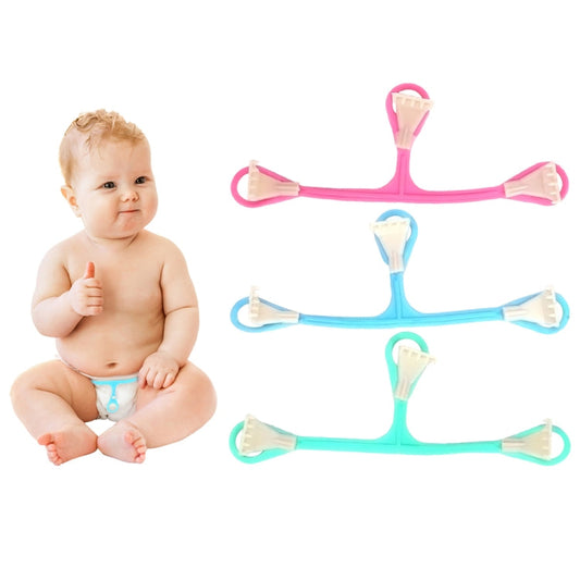 3 PCS Plastic Three-hook Small Claw Baby Diaper BuckleRandom Color Delivery