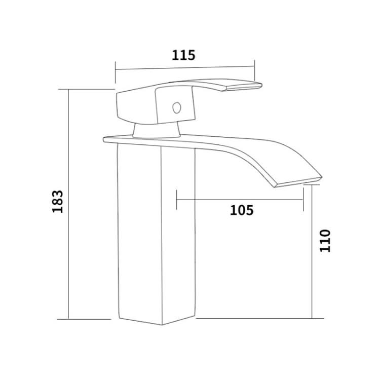 KOEN Waterfall Bathroom Faucet Sinks Mixer Tap Cold And Hot Water Tap - Reluova