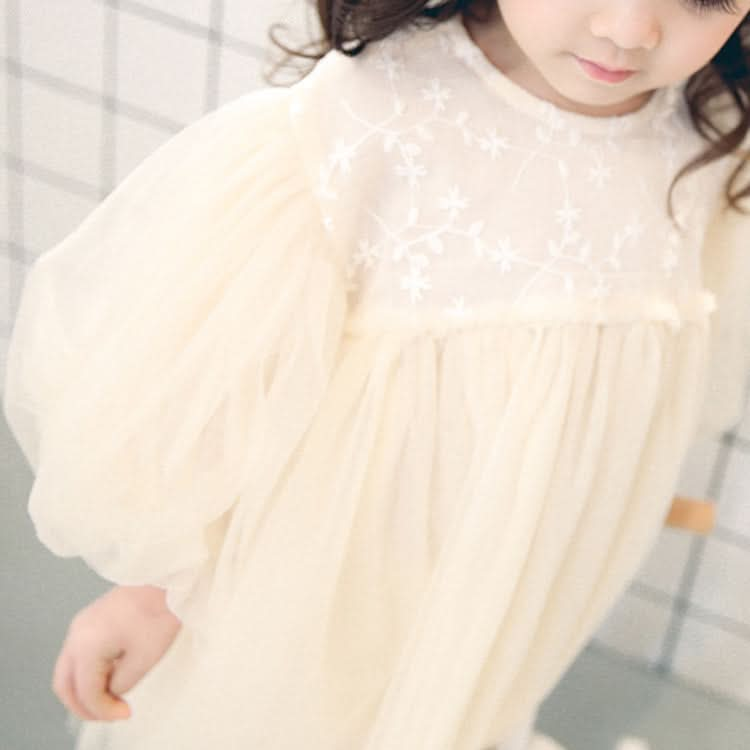 Summer Girls Mesh Tutu Puff Sleeve Dress Reluova