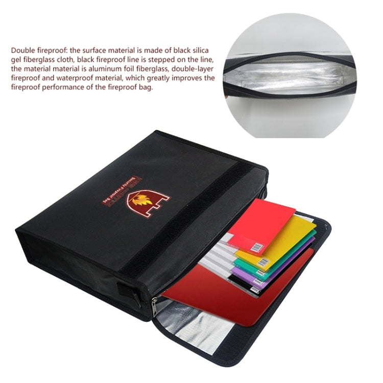 Office Fiberglass Cloth Filing Portable Fire Resistant Waterproof Safe Bag Folder My Store