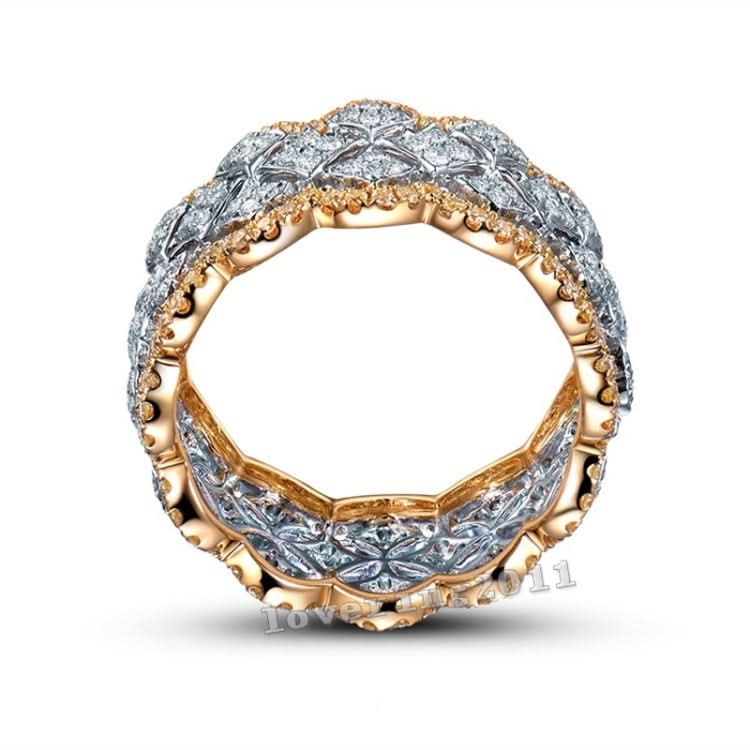 Plated Color Micro Set Ring Luxury Diamond Gold Wedding ring Reluova