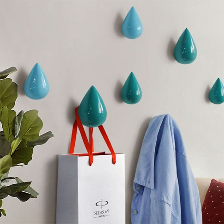 Creative Water Droplets Wall Hooks Home Decoration Resin Mural 3D Coat Hook Single Hooks Wall Hanger