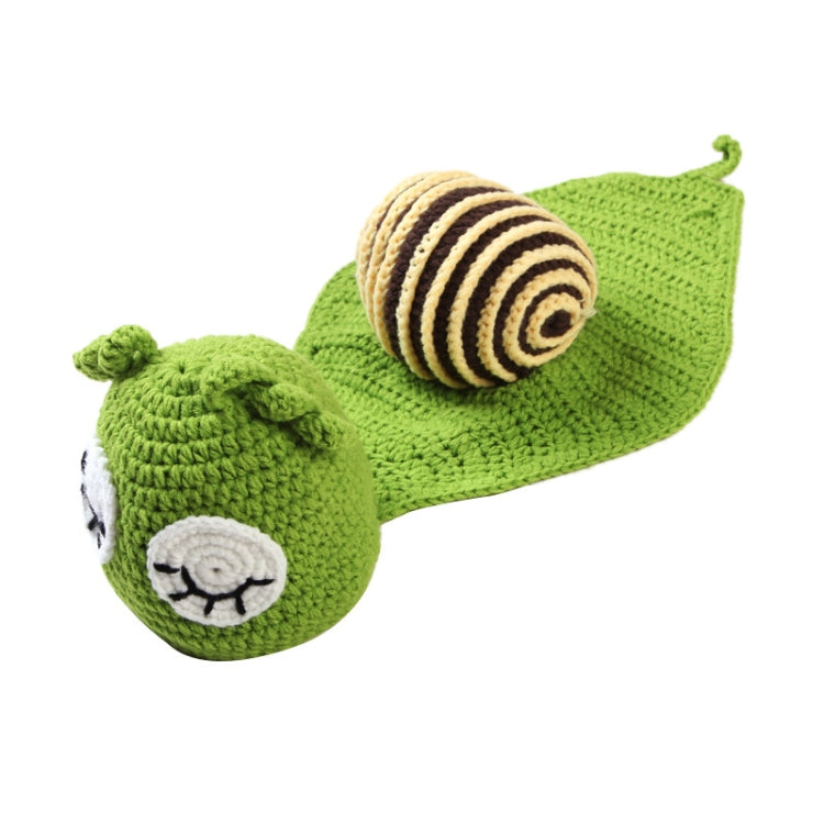 Green Snail White Eyes Newborn Baby Photography Clothes Hand Knitting Hundred Days Baby Photograph Props My Store