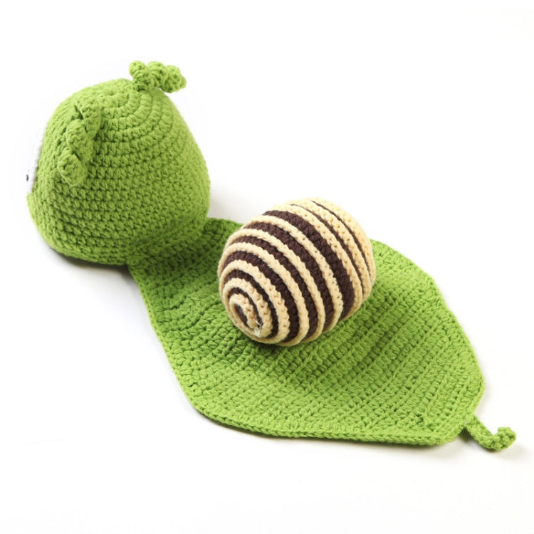 Green Snail White Eyes Newborn Baby Photography Clothes Hand Knitting Hundred Days Baby Photograph Props My Store