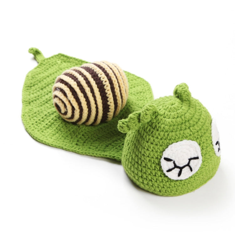 Green Snail White Eyes Newborn Baby Photography Clothes Hand Knitting Hundred Days Baby Photograph Props My Store