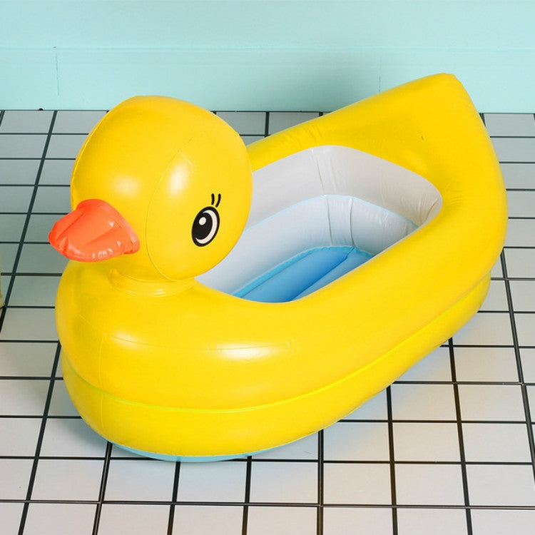 Small Yellow Duck Baby Inflatable Bathtub can Sit and Fold Portable Bathtub My Store