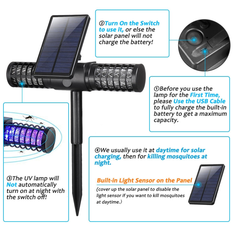 Solar Mosquito Killer Outdoor Waterproof Garden Light Villa Outdoor Mosquito Trap My Store