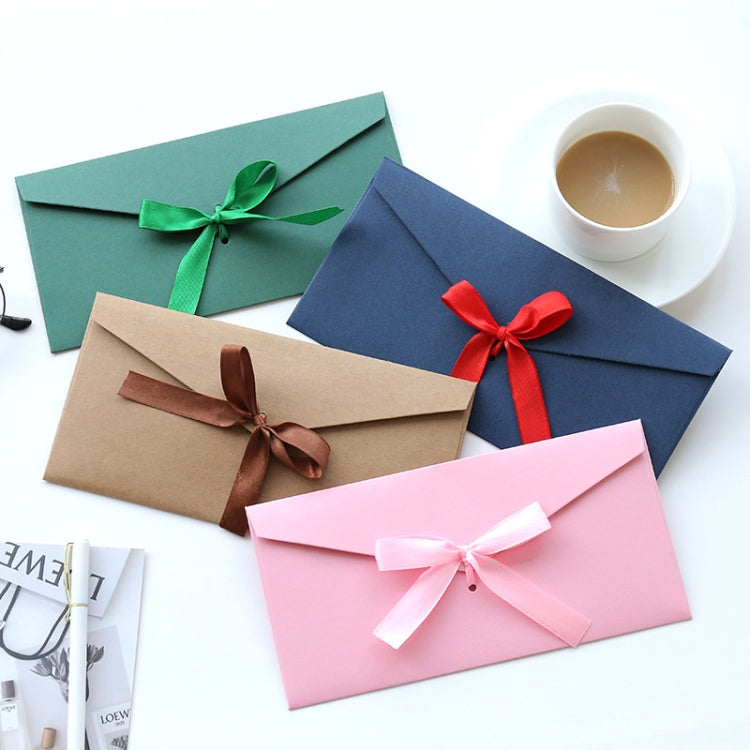 20 PCS Vintage Blank Kraft Paper DIY Multifunction Envelope Ribbon Postcard Box-Reluova