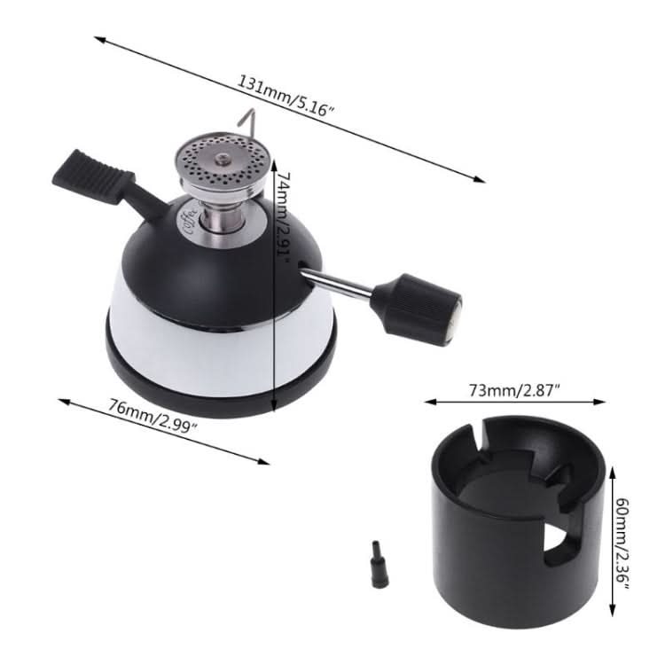 Mini Gas Burner with Ceramic Flame Head Coffee Heater Maker Coffee Stove Siphon Pot - Reluova