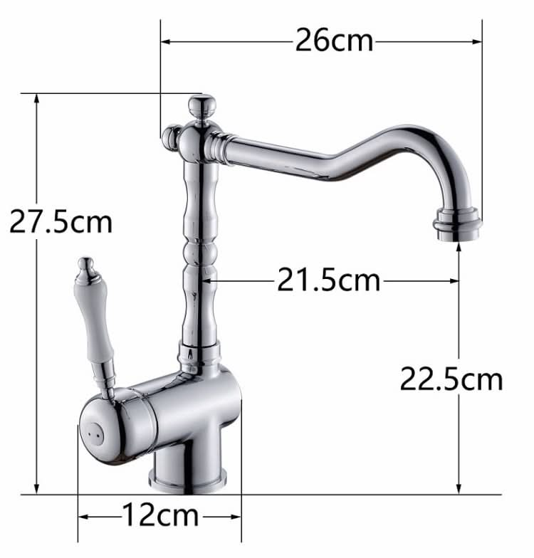 Kitchen Bathroom Faucet Hot and Cold Faucet Taps Sink Without Hose