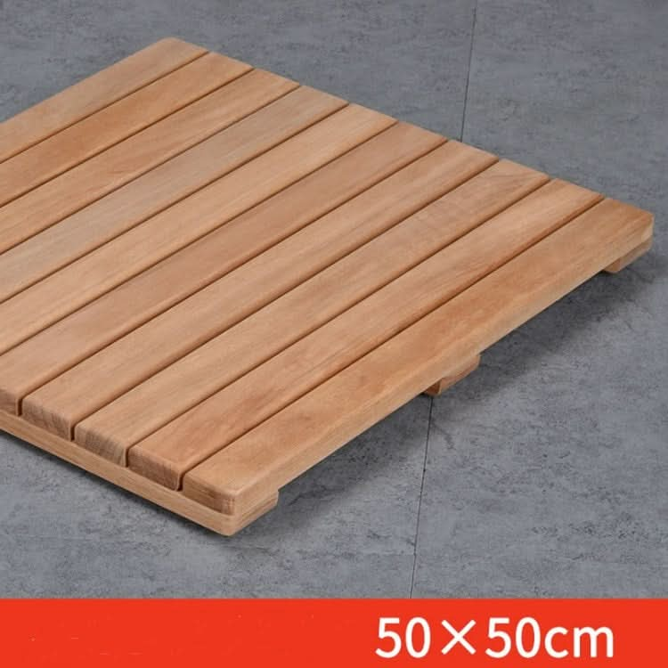 Golden Pear Wood  Solid Wood Non-slip Floor Mat Shower Room Mat No Paint Anti-corrosion Wood Floor Reluova