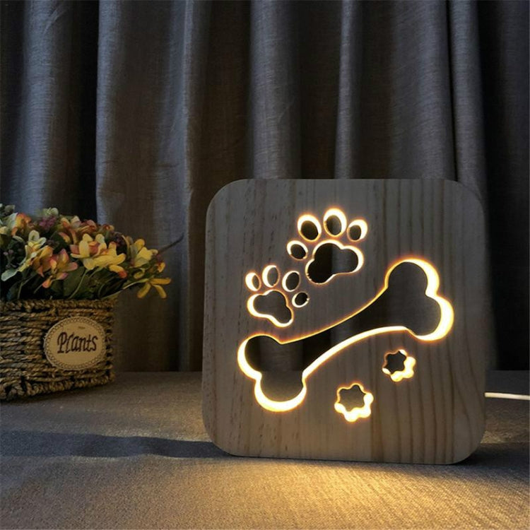 Creative Shape Wooden Night Lamp Bedroom Decoration Warm Light LED