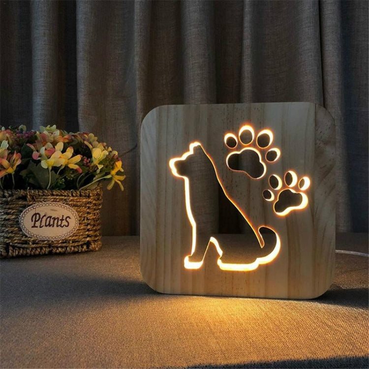 Creative Shape Wooden Night Lamp Bedroom Decoration Warm Light LED My Store