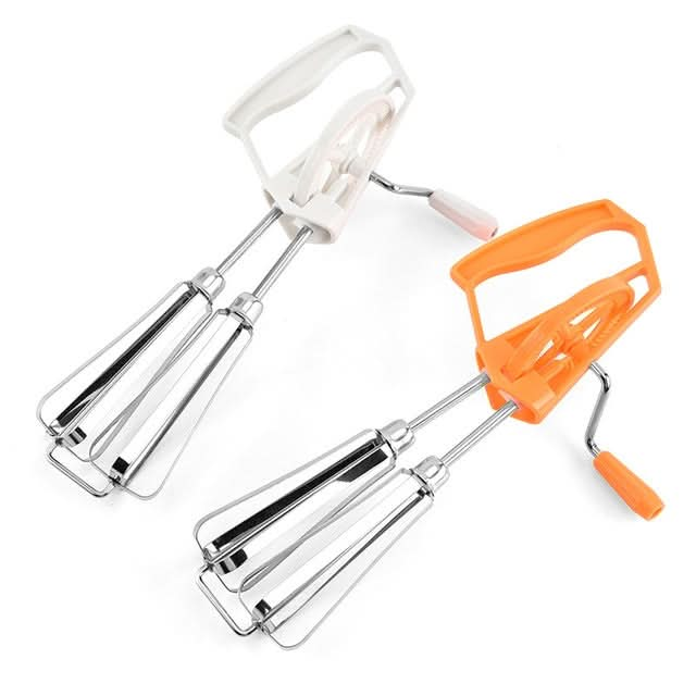 Double Rotation Hand Whisk Egg Beater Stainless Steel Kitchen Blender - Reluova