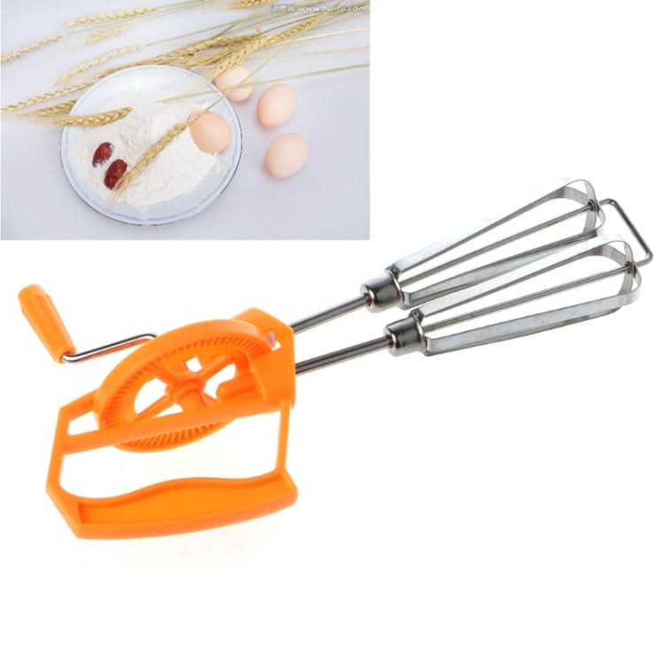 Double Rotation Hand Whisk Egg Beater Stainless Steel Kitchen Blender - Reluova