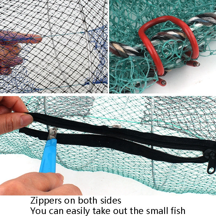 Spring Cage Fishing Net Automatic Folding Shrimp Cage Round Spring Fish Net Reluova