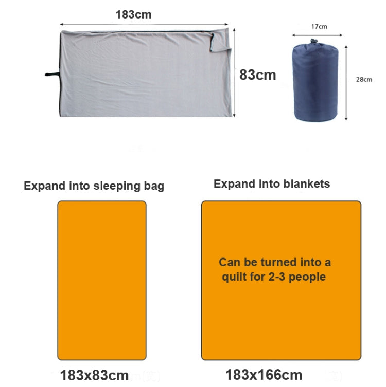 Outdoor Fleece Sleeping Bag Camping Trip Air Conditioner Dirty Sleeping Bag Separated By Knee Blanket During Lunch Break