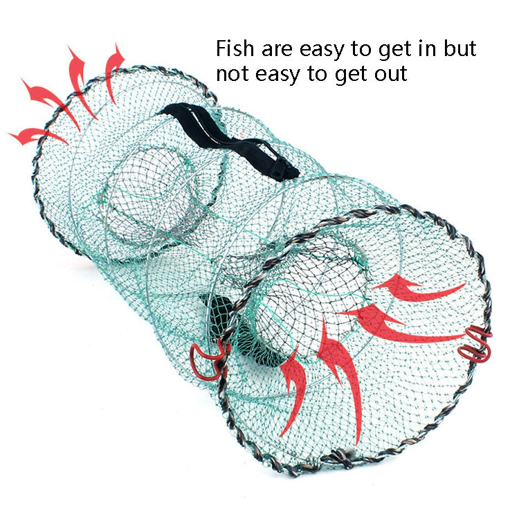 Spring Crab Cage Fishing Net Round Folding Fishing Net