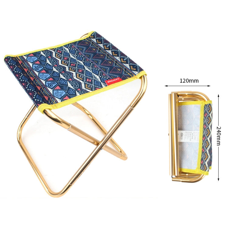 CLS 7075 Aluminum Alloy Fishing Chair Portable Camping Train Stool, Size: 24.8x22.5x27cm Reluova