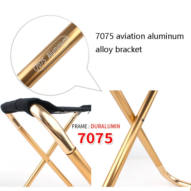 CLS 7075 Aluminum Alloy Fishing Chair Portable Camping Train Stool, Size: 24.8x22.5x27cm Reluova