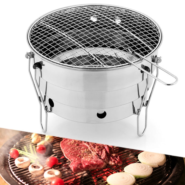 Small BBQ Outdoor Stainless Steel Portable BBQ Grilled Net Camping Picnic Charcoal Folding Oven Reluova