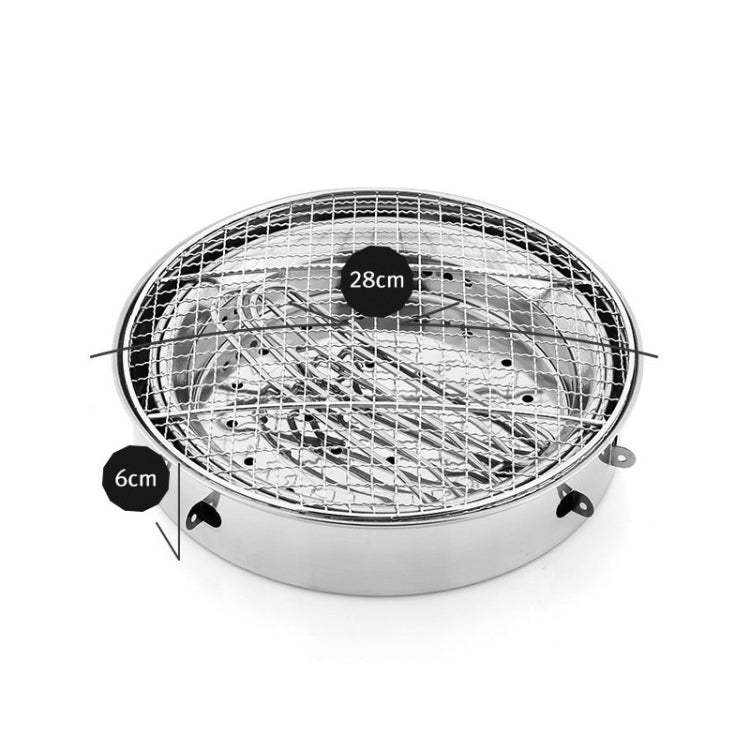 Small BBQ Outdoor Stainless Steel Portable BBQ Grilled Net Camping Picnic Charcoal Folding Oven Reluova