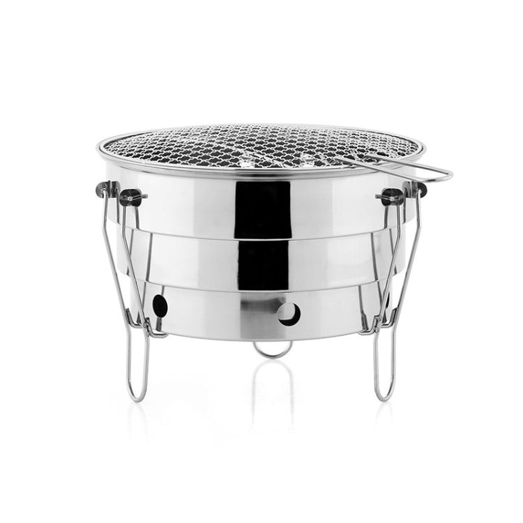 Small BBQ Outdoor Stainless Steel Portable BBQ Grilled Net Camping Picnic Charcoal Folding Oven Reluova