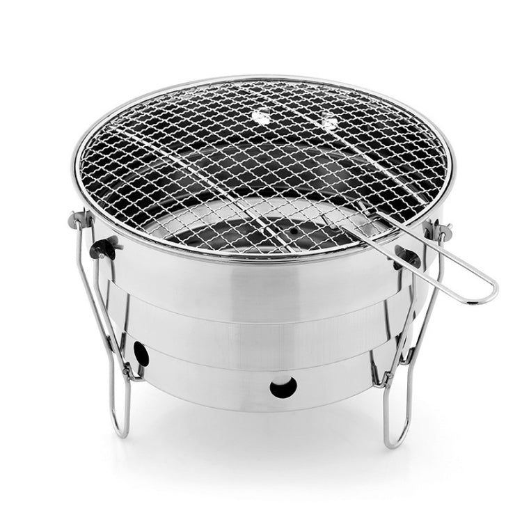 Small BBQ Outdoor Stainless Steel Portable BBQ Grilled Net Camping Picnic Charcoal Folding Oven Reluova