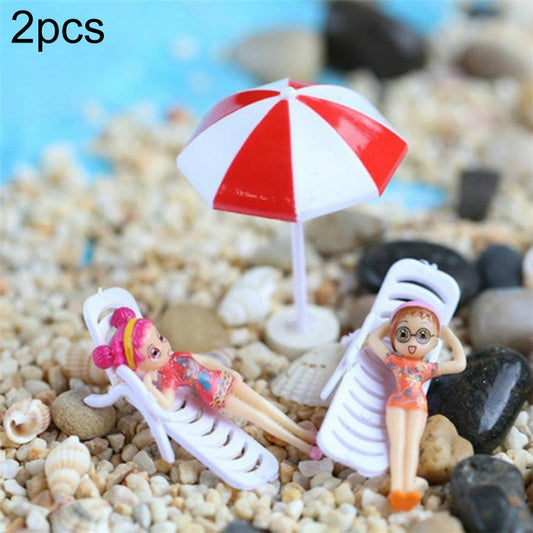 2 PCS Miniature Sun Umbrella DIY Home Garden Decoration Cute Umbrella Table Ornament Handicrafts-Reluova