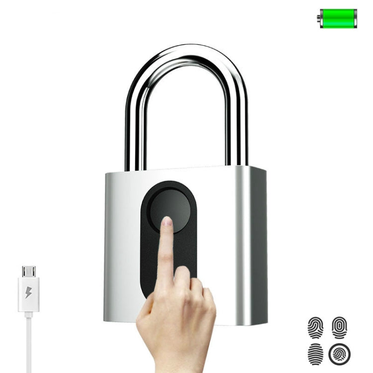 USB Rechargeable Door Lock Fingerprint Padlock Quick Unlock Security Keyless Smart Metal Lock My Store