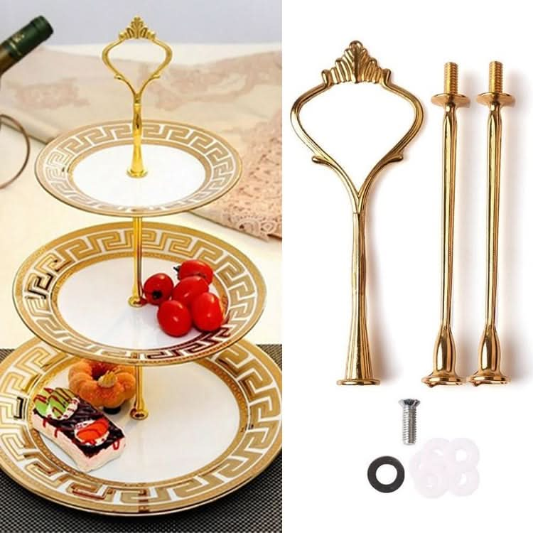 1 Set Sweets Candy Cupcake Tray Wedding Party Cake Display Stand Zinc Alloy Golden Tone cake stand - Reluova