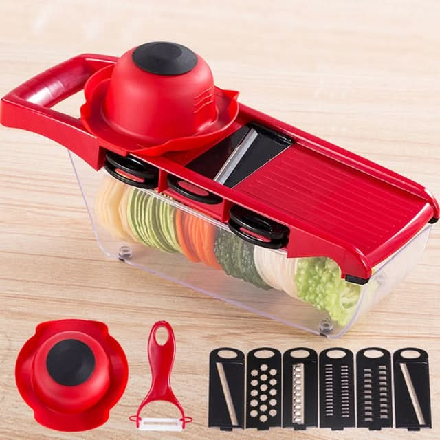 10 in 1 Multifuction Vegetable Cutter Stainless Steel Blade Manual Potato Onion Peeler Carrot Grater Dicer - Reluova