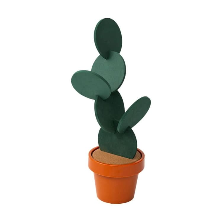 Novelty DIY Cactus Coaster Anti-skid Insulation Tea Pad Home Storage Desktop Multi-function Decoration - Reluova