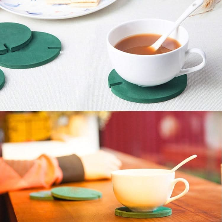 Novelty DIY Cactus Coaster Anti-skid Insulation Tea Pad Home Storage Desktop Multi-function Decoration - Reluova