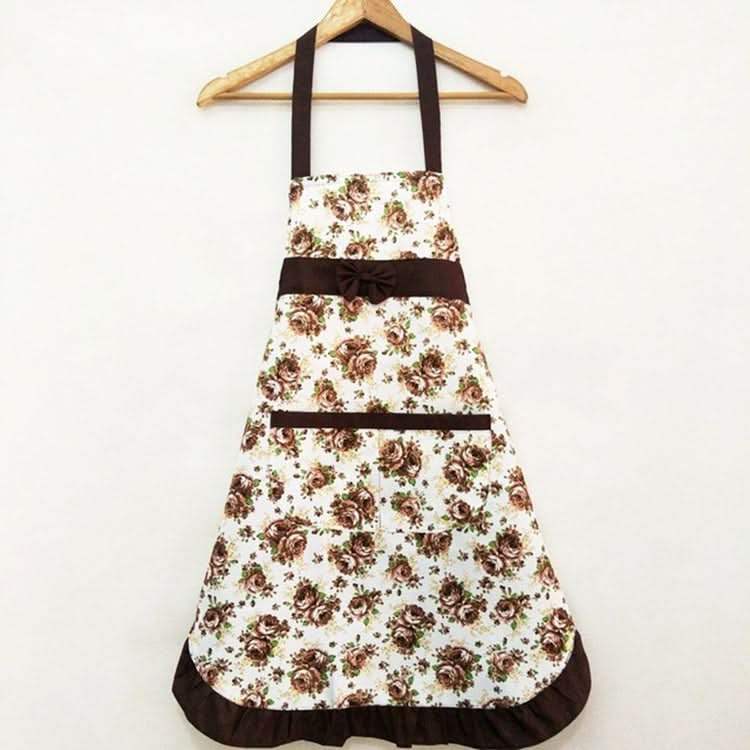 Household Rose Waterproof Kitchen Aprons Flower Cleaning Overalls - Reluova