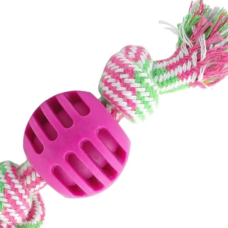 3 PCS Pet Dog Toys Chew Teeth Clean Outdoor Training Fun Playing Rope Ball(Red)-Reluova