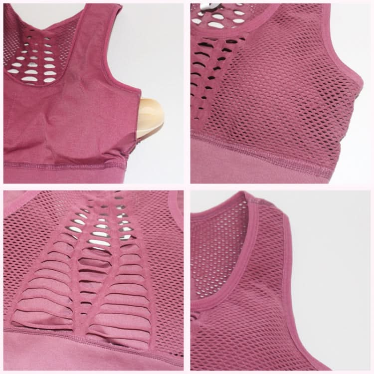 Women Hollow-out Fitness Top Shockproof Elastic Yoga Sport Brassiere