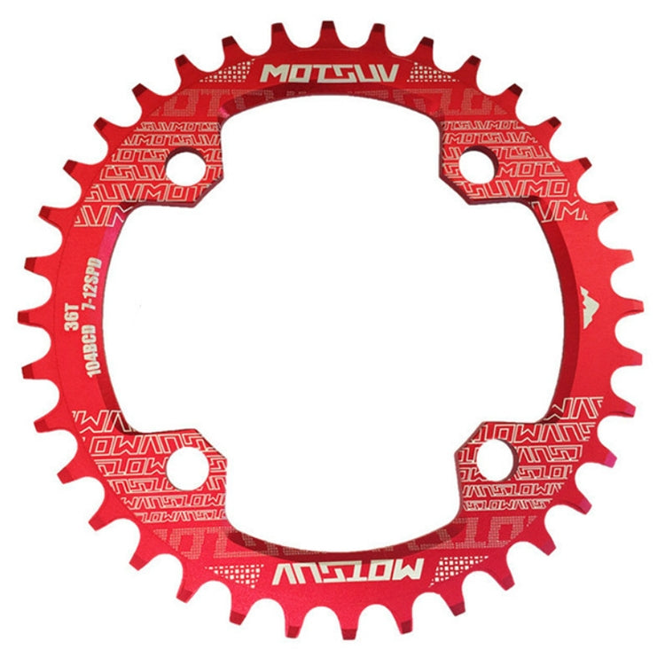 MOTSUV Round Narrow Wide Chainring MTB  Bicycle 104BCD Tooth Plate Parts, Series 1