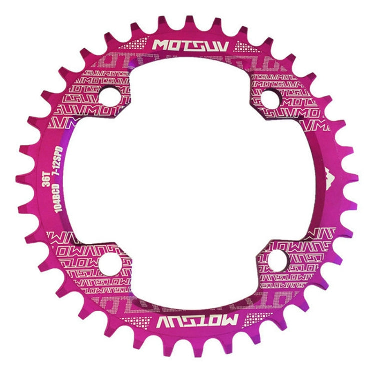 MOTSUV Round Narrow Wide Chainring MTB  Bicycle 104BCD Tooth Plate Parts, Series 1