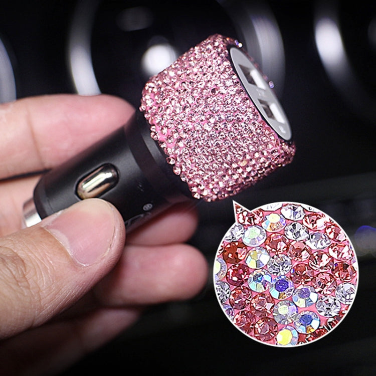 Diamond Car Dual USB Fast Charge Mobile Phone Safety Hammer Charger