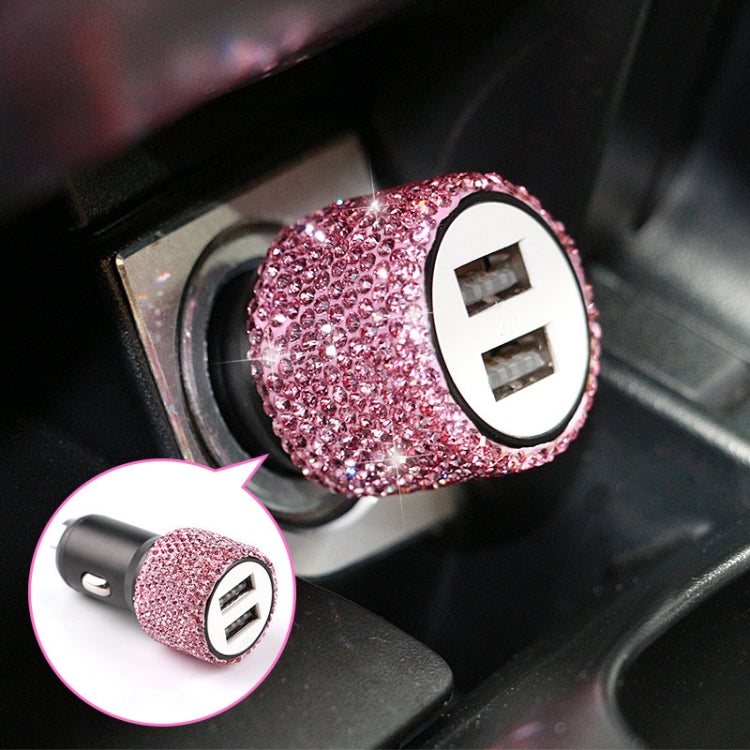 Diamond Car Dual USB Fast Charge Mobile Phone Safety Hammer Charger