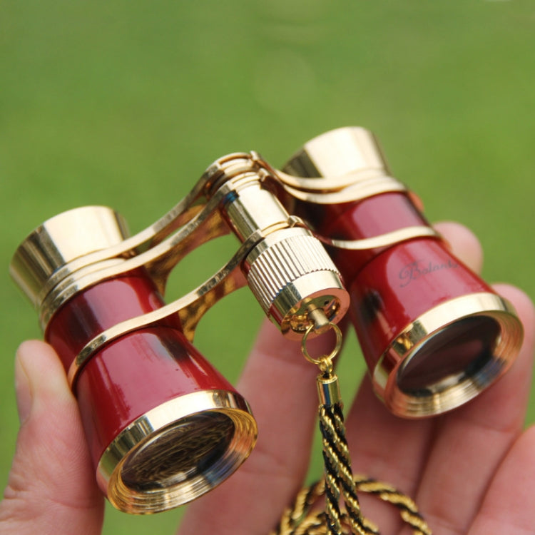 Metal 3X25 Belt Gold Plating Red Classical Gift Mirror Telescope Reluova