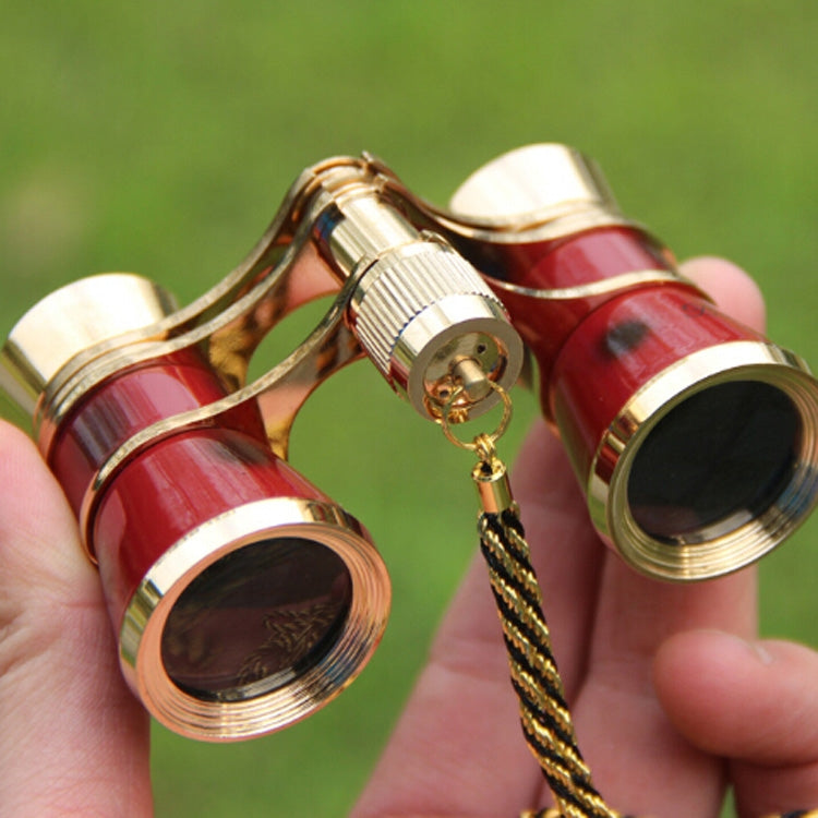 Metal 3X25 Belt Gold Plating Red Classical Gift Mirror Telescope Reluova