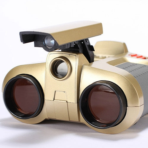 Children Night Vision Device 4X30 Binoculars with Lights Adjustable Focus Telescope Reluova