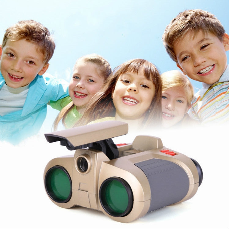 Children Night Vision Device 4X30 Binoculars with Lights Adjustable Focus Telescope Reluova